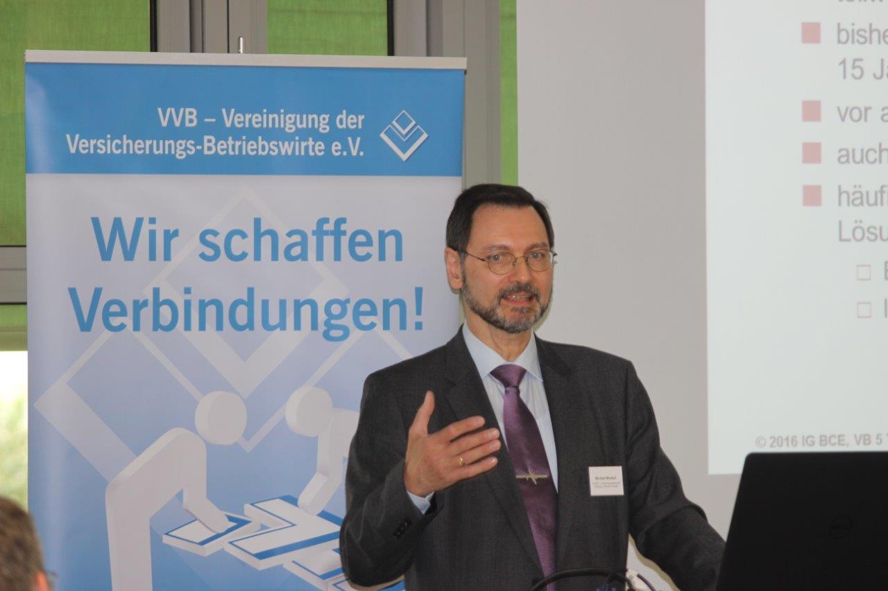 ... und Michael Mosert von der IG BCE auf der VBB-Herbsttagung des Fachkreises betriebliche Altersversorgung und Lebensversicherungen am 14. Oktober in Frankfurt am Main. Fotos: Klinger.
